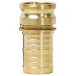 Brass Type E Cam & Groove Type C coupler x hose shank